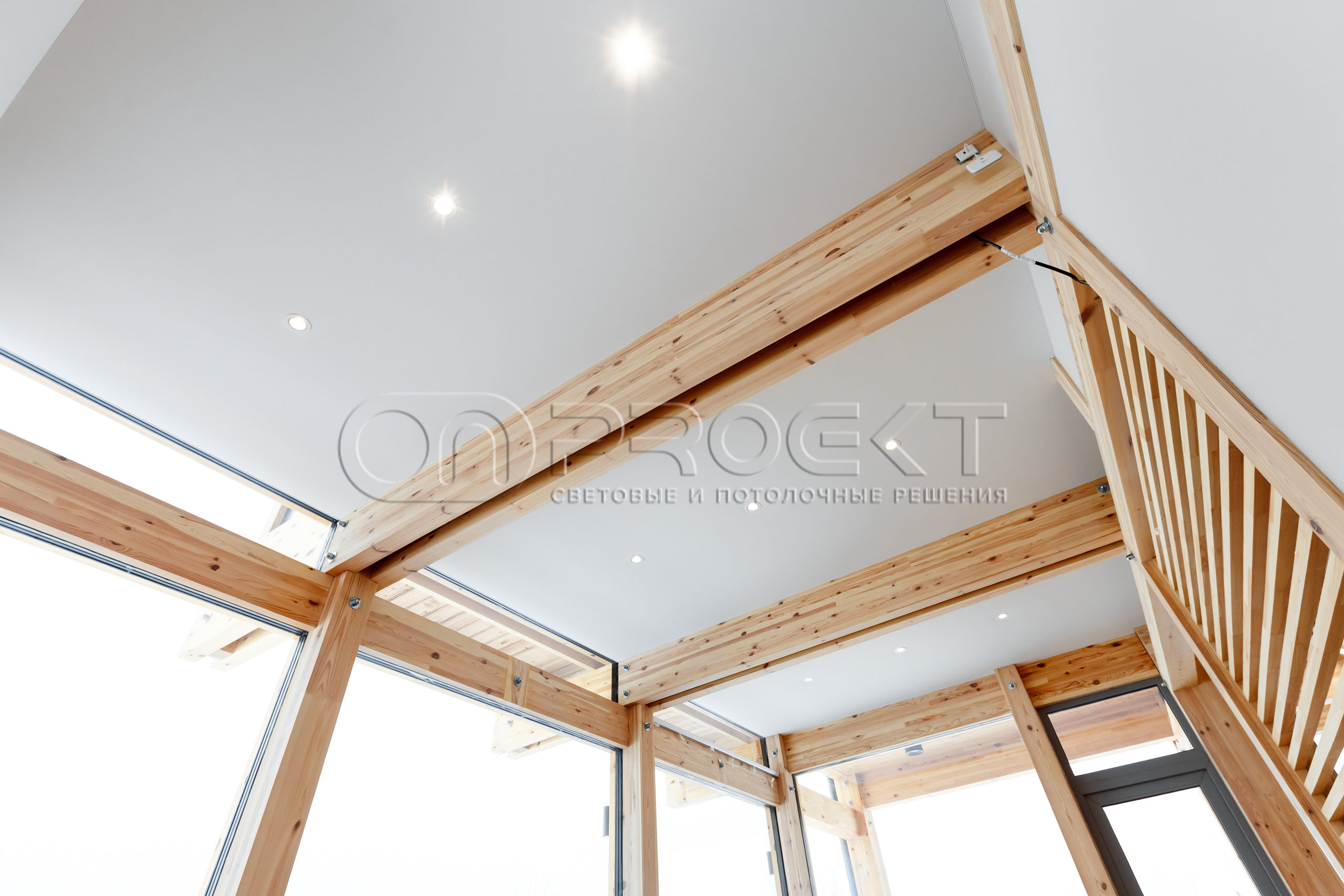 Тканевые потолки в загородном доме