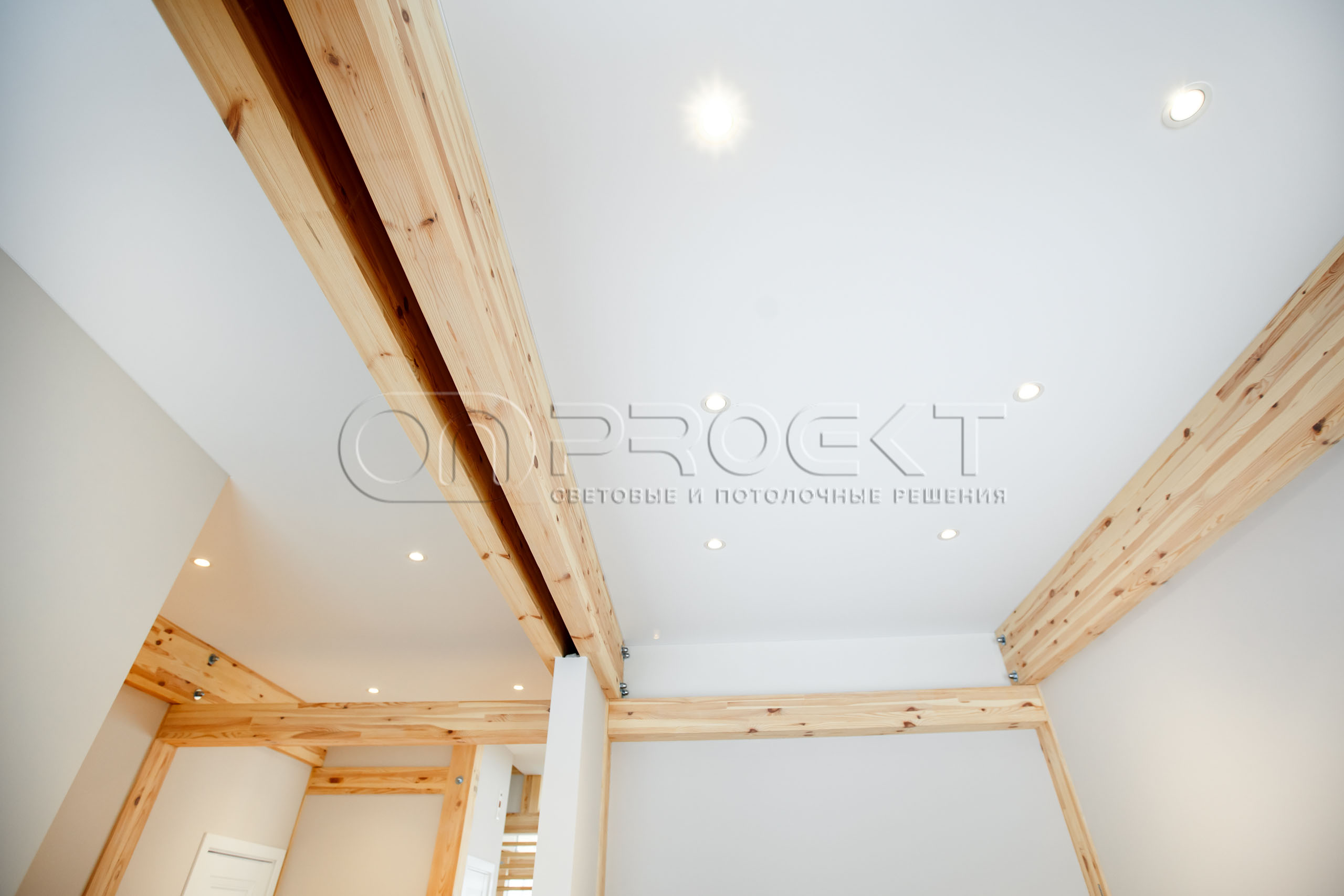 Тканевые потолки в загородном доме