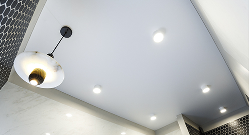 бесщелевой потолок KRAAB 4 в ванной комнате