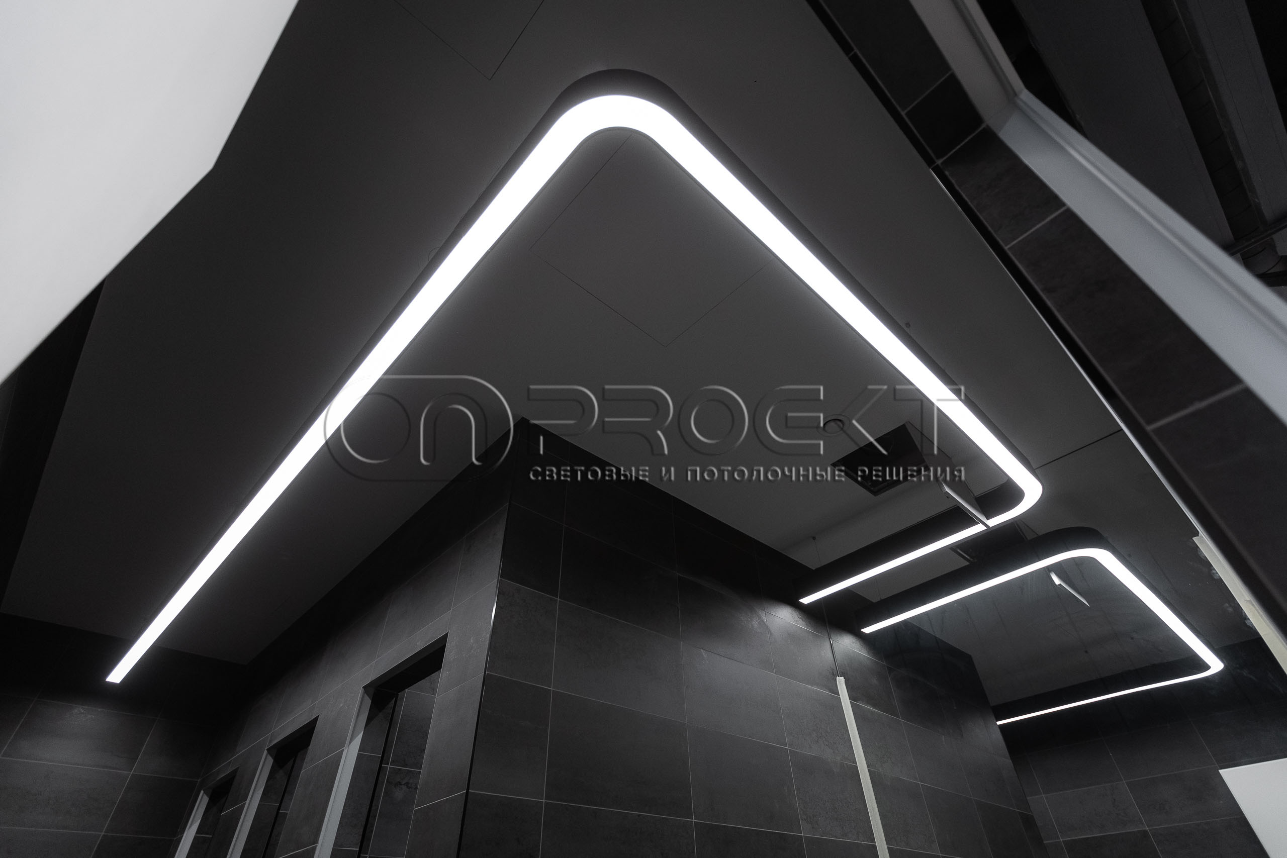 Тканевые световые потолки в офисе