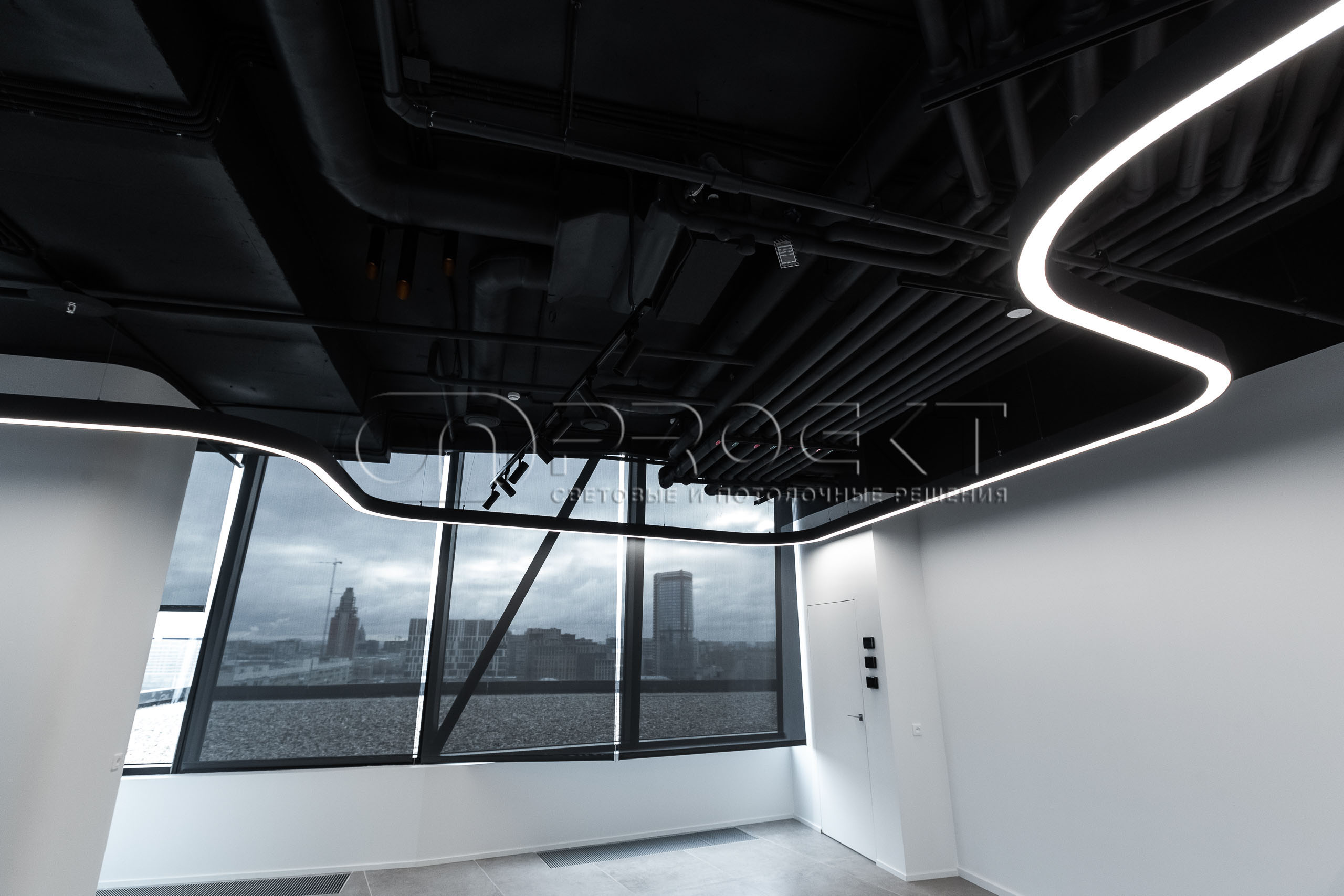 Тканевые световые потолки в офисе