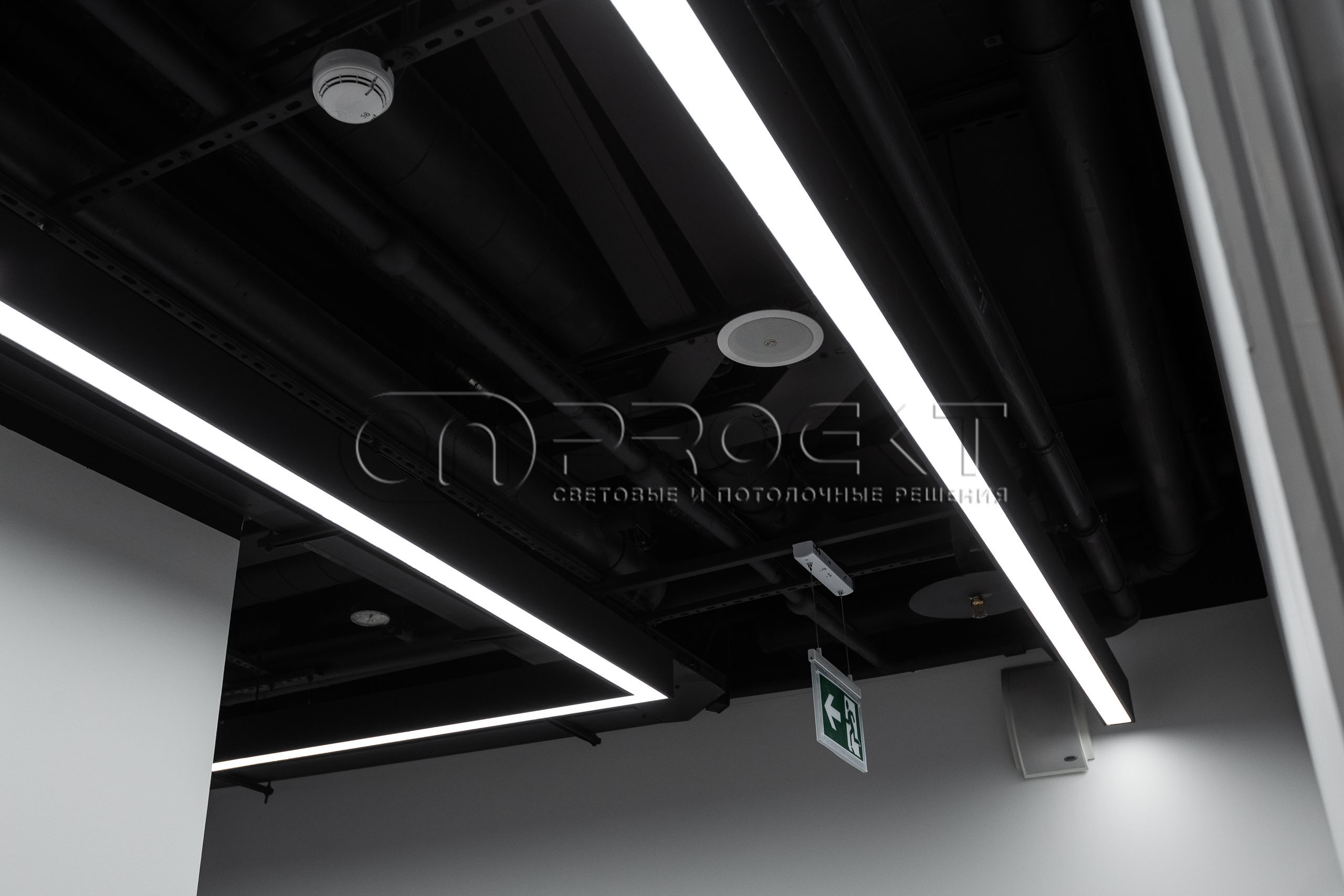 Тканевые световые потолки в офисе